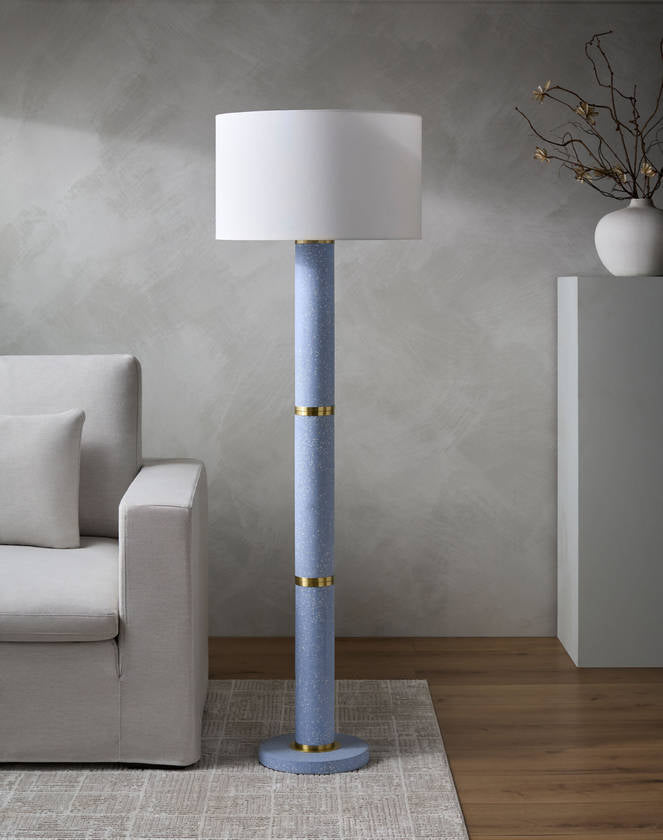 Jamere Traditional Sky Blue Floor Lamp