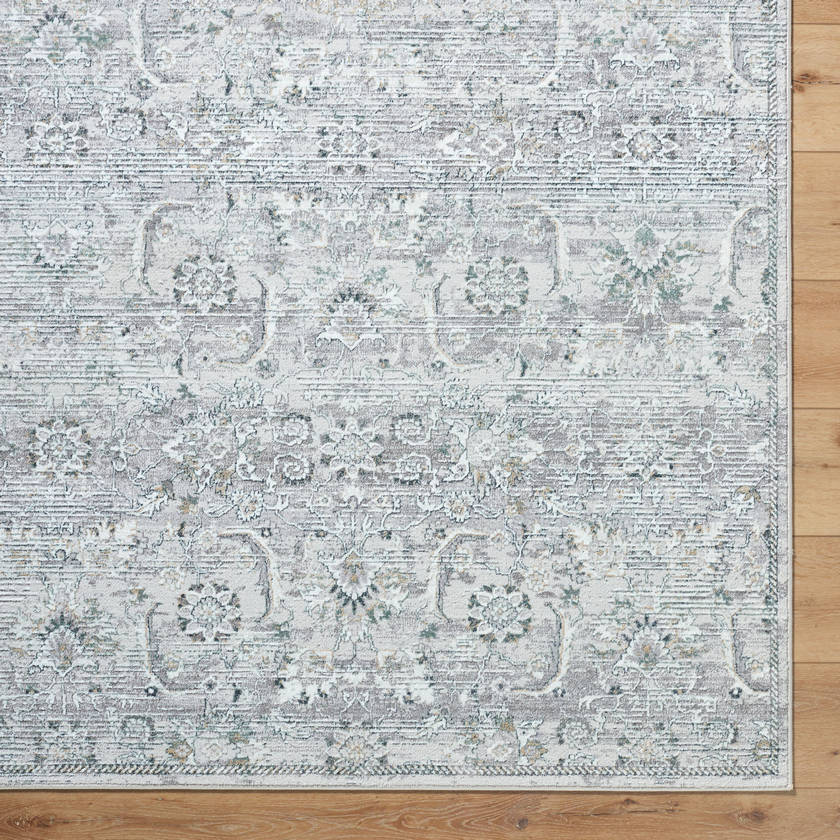 Deval Traditional Gray Area Rug