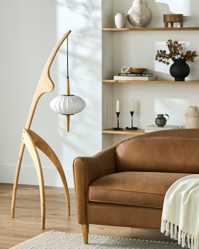 Claudius Traditional Cream/White Floor Lamp