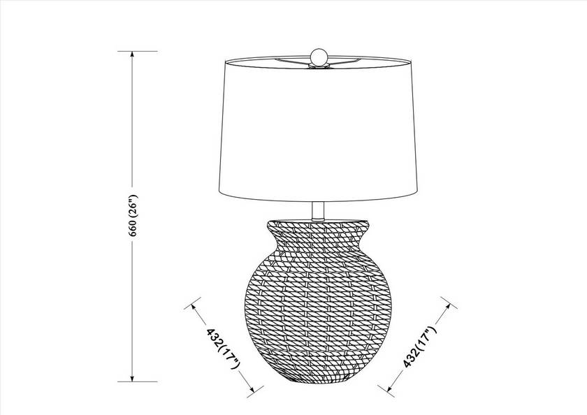 Pasco Traditional Wheat Table Lamp
