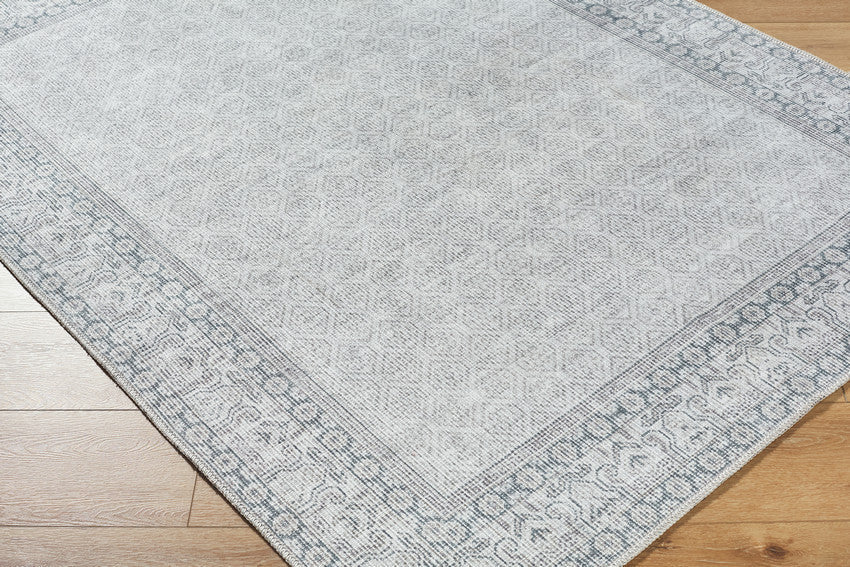 Rainier Cottage Blue/Medium Gray Washable Area Rug - Our PNW Home x Livabliss