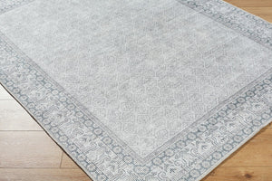 Rainier Cottage Blue/Medium Gray Washable Area Rug - Our PNW Home x Livabliss
