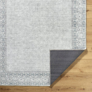 Rainier Cottage Blue/Medium Gray Washable Area Rug - Our PNW Home x Livabliss