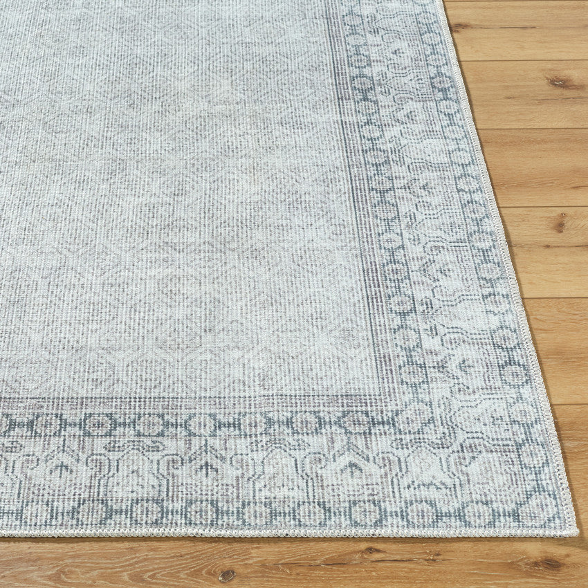 Rainier Cottage Blue/Medium Gray Washable Area Rug - Our PNW Home x Livabliss