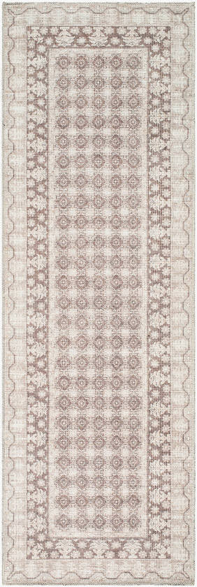 Rainier Cottage Cream/Dark Brown Washable Area Rug - Our PNW Home x Livabliss