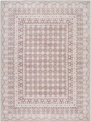 Rainier Cottage Cream/Dark Brown Washable Area Rug - Our PNW Home x Livabliss