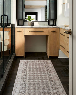 Rainier Cottage Cream/Dark Brown Washable Area Rug - Our PNW Home x Livabliss