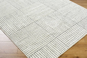Architect Modern Ivory/Black Area Rug - Galey Alix Livabliss