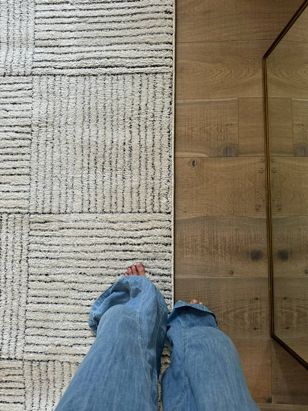 Architect Modern Ivory/Dark Brown Area Rug - Galey Alix Livabliss