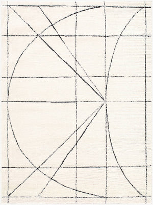 Architect Modern Black/Ivory Area Rug - Galey Alix Livabliss