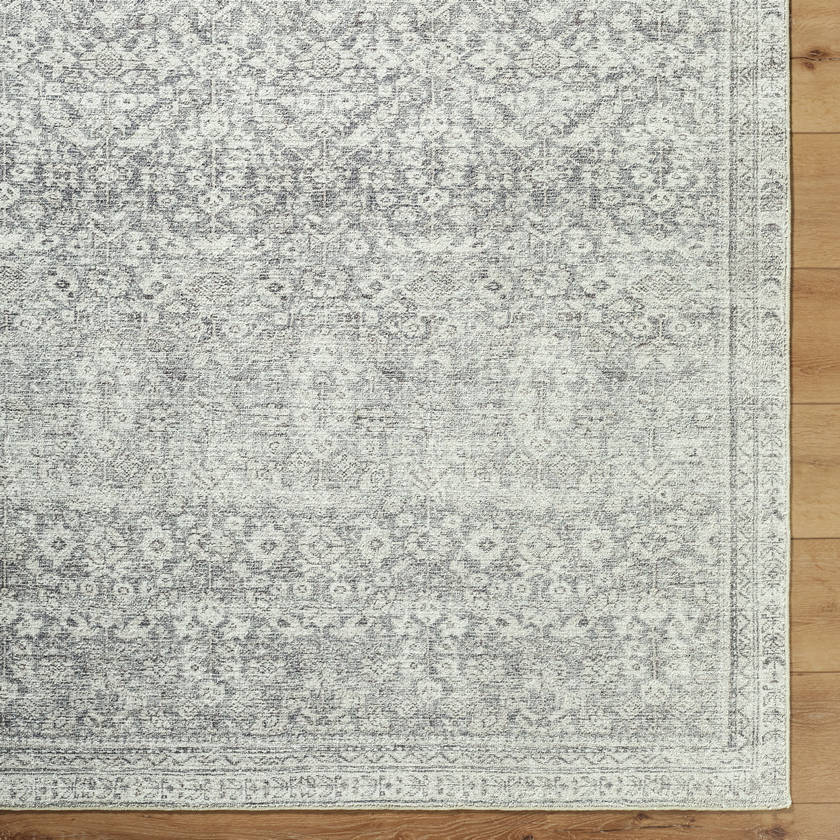 Collins Avenue Traditional Gray/Cream Area Rug - Galey Alix Livabliss