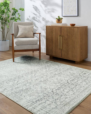 Collins Avenue Traditional Gray/Cream Area Rug - Galey Alix Livabliss