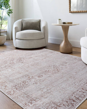 Collins Avenue Traditional Ivory/Brown Area Rug - Galey Alix Livabliss