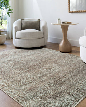 Collins Avenue Traditional Dark Brown Area Rug - Galey Alix Livabliss