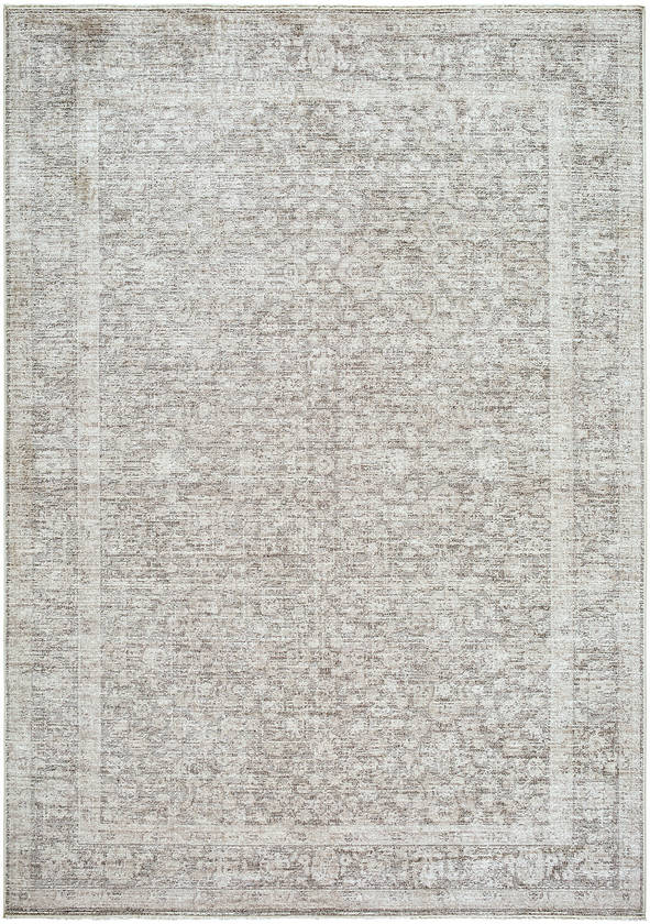 Maria Elena Traditional Ivory/Medium Brown Area Rug - Galey Alix Livabliss