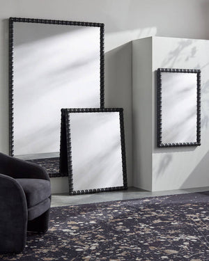 Karling Blair Traditional Black Wall Mirror - Galey Alix x Livabliss