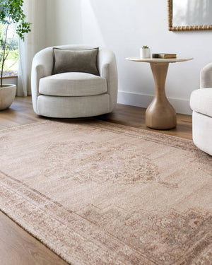 Luciana Traditional Dusty Rose Area Rug - Galey Alix Livabliss