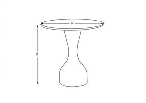 Mila Rose Beige/Dark Brown End Table - Galey Alix x Livabliss