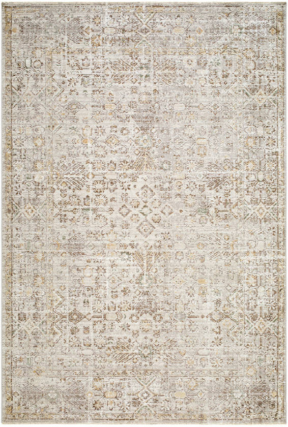 Myrtle Avenue Traditional Taupe/Cream Area Rug - Galey Alix Livabliss
