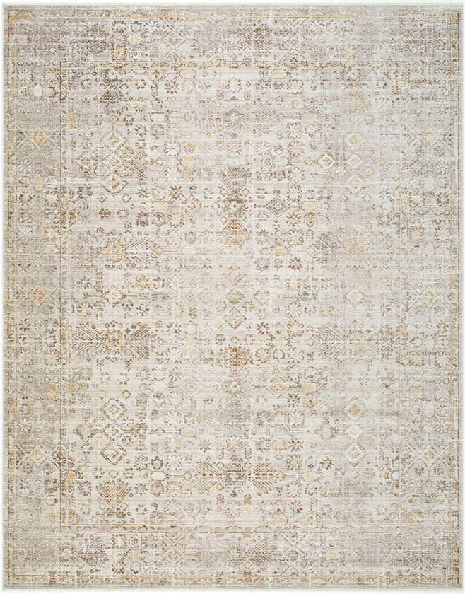 Myrtle Avenue Traditional Taupe/Cream Area Rug - Galey Alix Livabliss