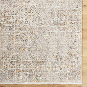 Myrtle Avenue Traditional Taupe/Cream Area Rug - Galey Alix Livabliss