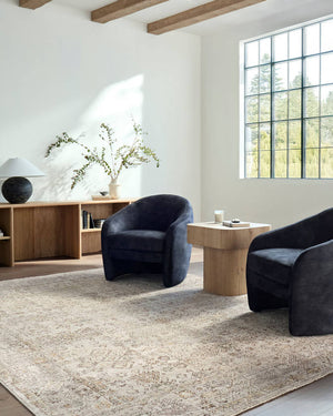 Myrtle Avenue Traditional Taupe/Cream Area Rug - Galey Alix Livabliss