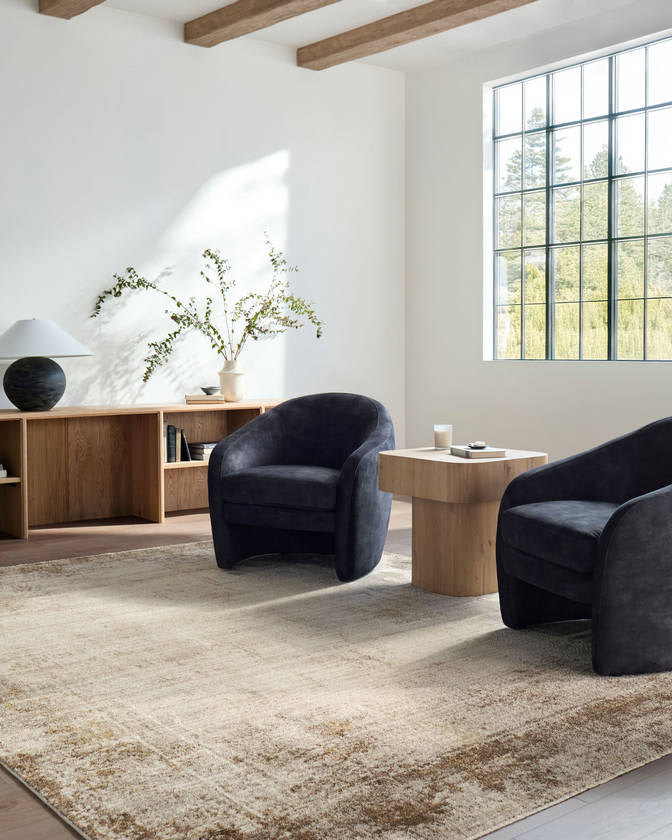 Myrtle Avenue Modern Cream/Dark Brown Area Rug - Galey Alix Livabliss