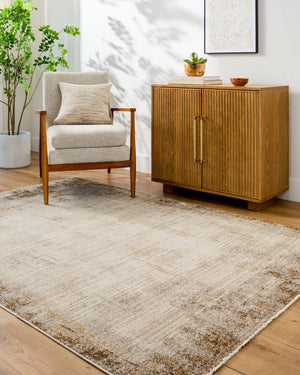 Myrtle Avenue Modern Cream/Dark Brown Area Rug - Galey Alix Livabliss