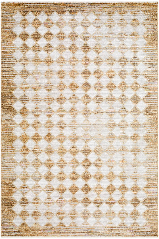 Myrtle Avenue Traditional Taupe/Mustard Area Rug - Galey Alix Livabliss