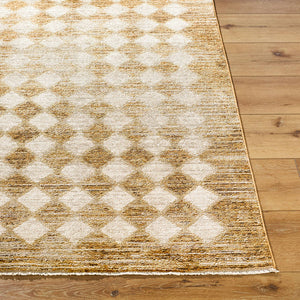 Myrtle Avenue Traditional Taupe/Mustard Area Rug - Galey Alix Livabliss