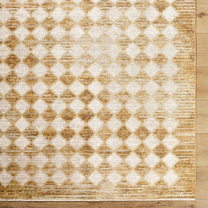 Myrtle Avenue Traditional Taupe/Mustard Area Rug - Galey Alix Livabliss