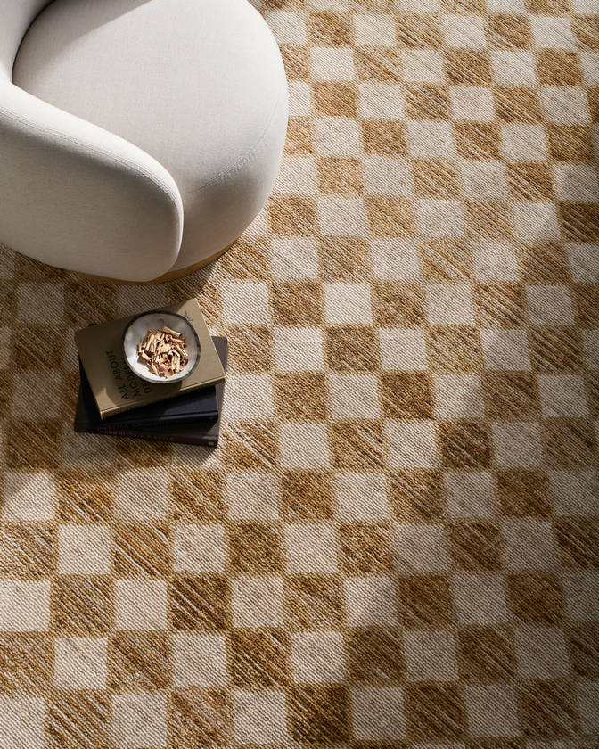 Myrtle Avenue Traditional Taupe/Mustard Area Rug - Galey Alix Livabliss