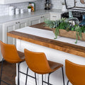 Faux Leather 2-Piece Bar Stools