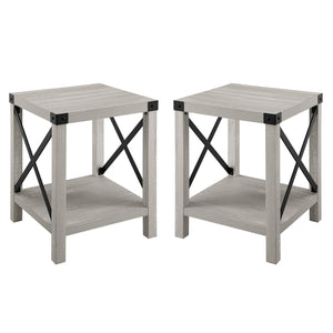 Metal X Side Tables, Set of 2