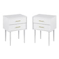 Olivia Two-Drawer Nightstand / Side Table, Set of 2
