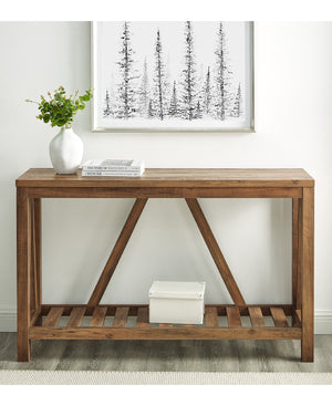 A-Frame Rustic Entry Table