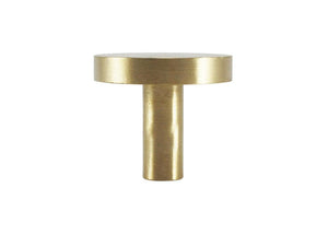 Modern Round Knob, Brass