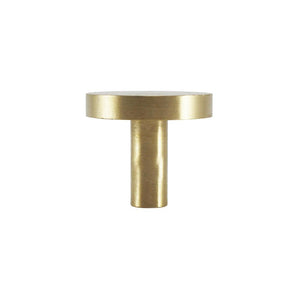 Modern Round Knob, Brass