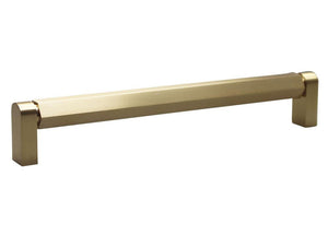 Modern Hex Bar Pull, Brass