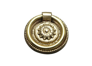 Traditional Rosette Ring Pull, Brass
