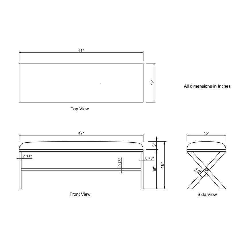 Varosha Gray Bench