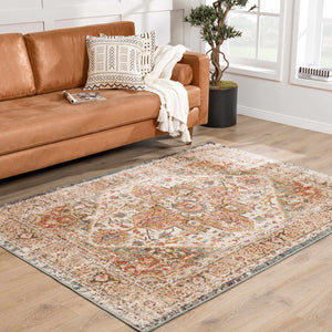 Peeta Brown Medallion Area Rug