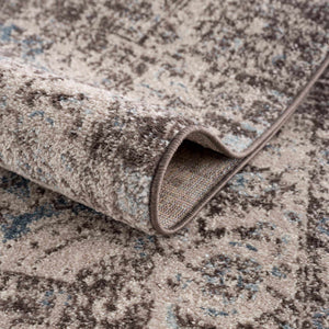 Peeta Dark Brown Medallion Area Rug