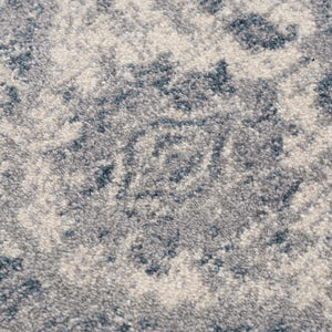 Peeta Gray Blue Medallion Area Rug