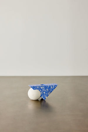 Equilibrium Cobalt Blue Terrazzo Taper Candle Holder