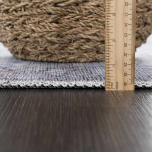 Ice Blue Flat Pile Washable Rug - Clearance