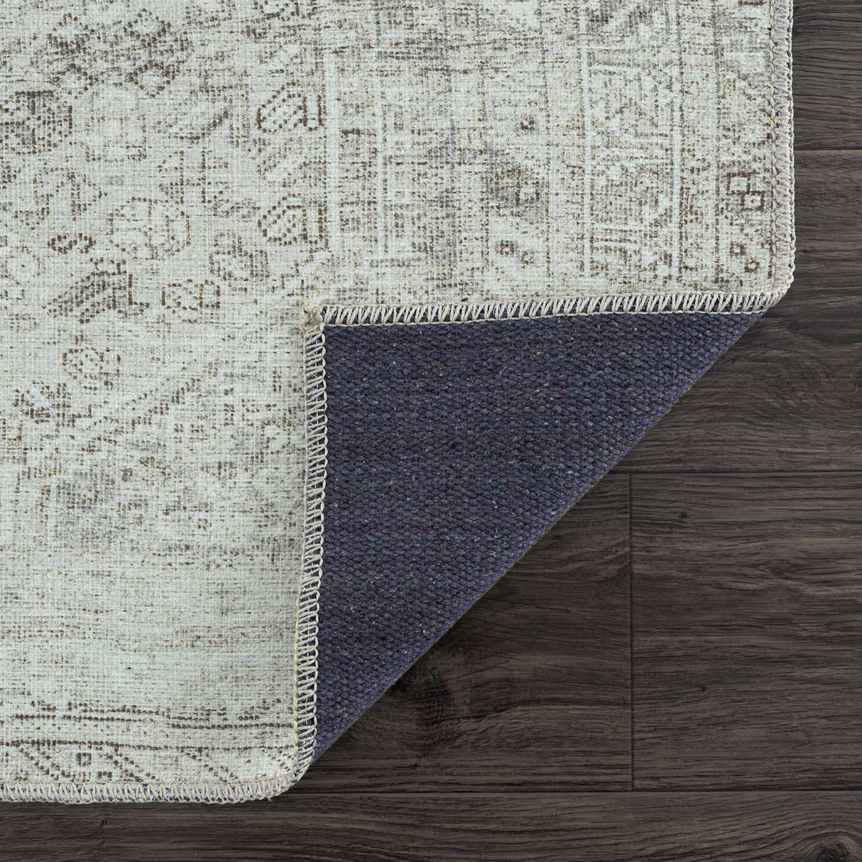 Barny Sage Flat Pile Washable Rug