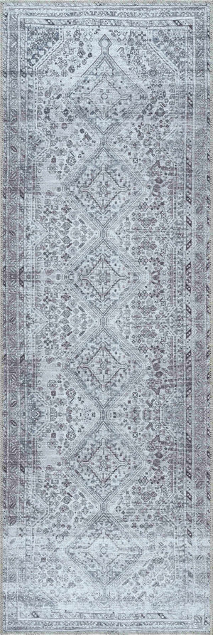 Barny Gray Denim Washable Rug