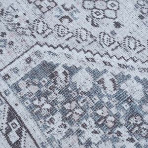 Barny Gray Denim Washable Rug