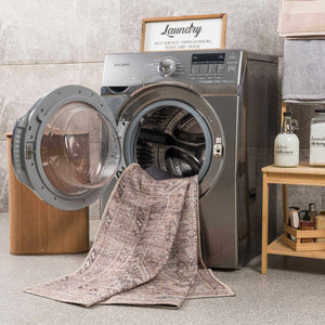 Barny Brown Flat Pile Washable Rug